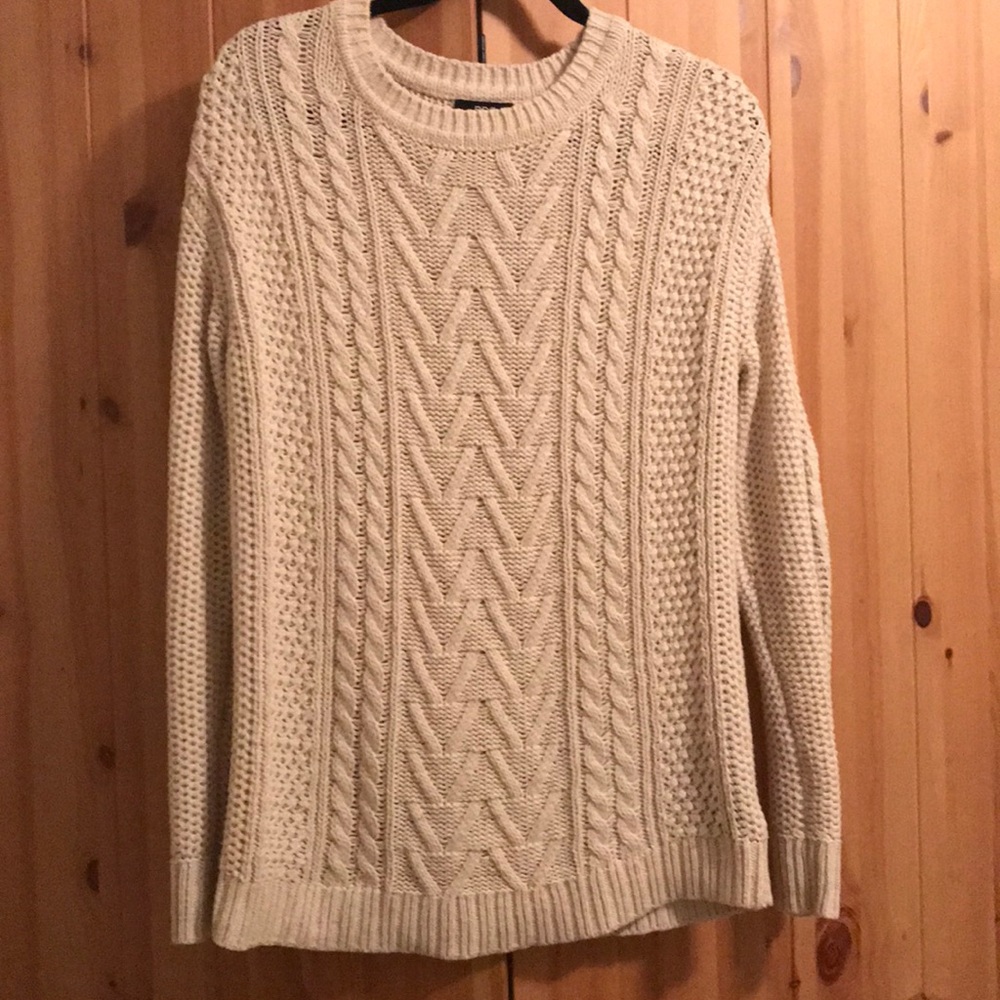 BDG Oversized Sweater with Krocheted Elbow Pads